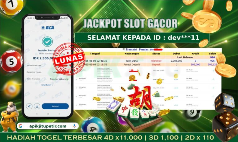 SLOT MAHJONG WAYS – APIKJITU 8 MEI 2025