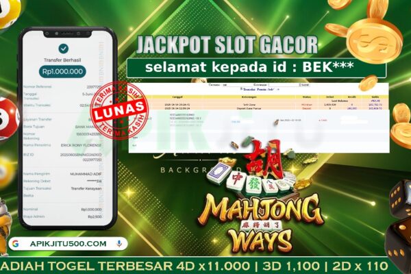 SLOT MAHJONG WAYS – APIKJITU 05 JUNI 2025